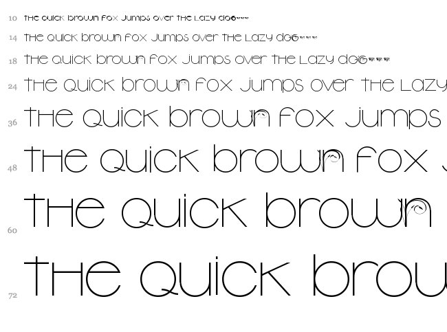 New Garden font waterfall